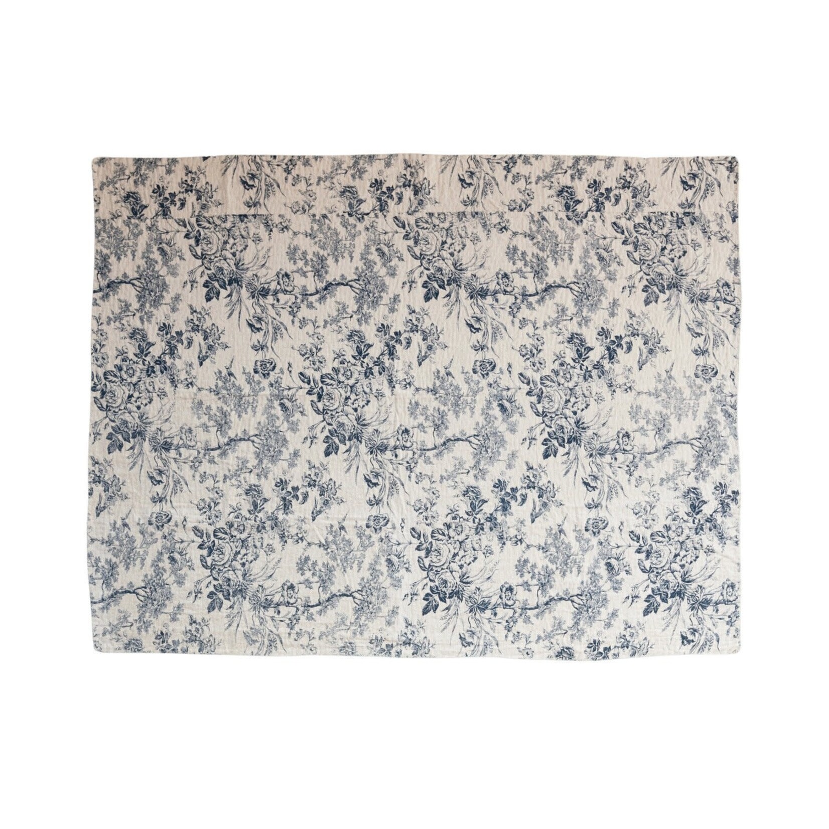 Printed Throw w/ Toile Pattern, 60 X 50 in.