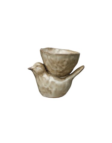 Stone Bird Bowl, Cream, 5"