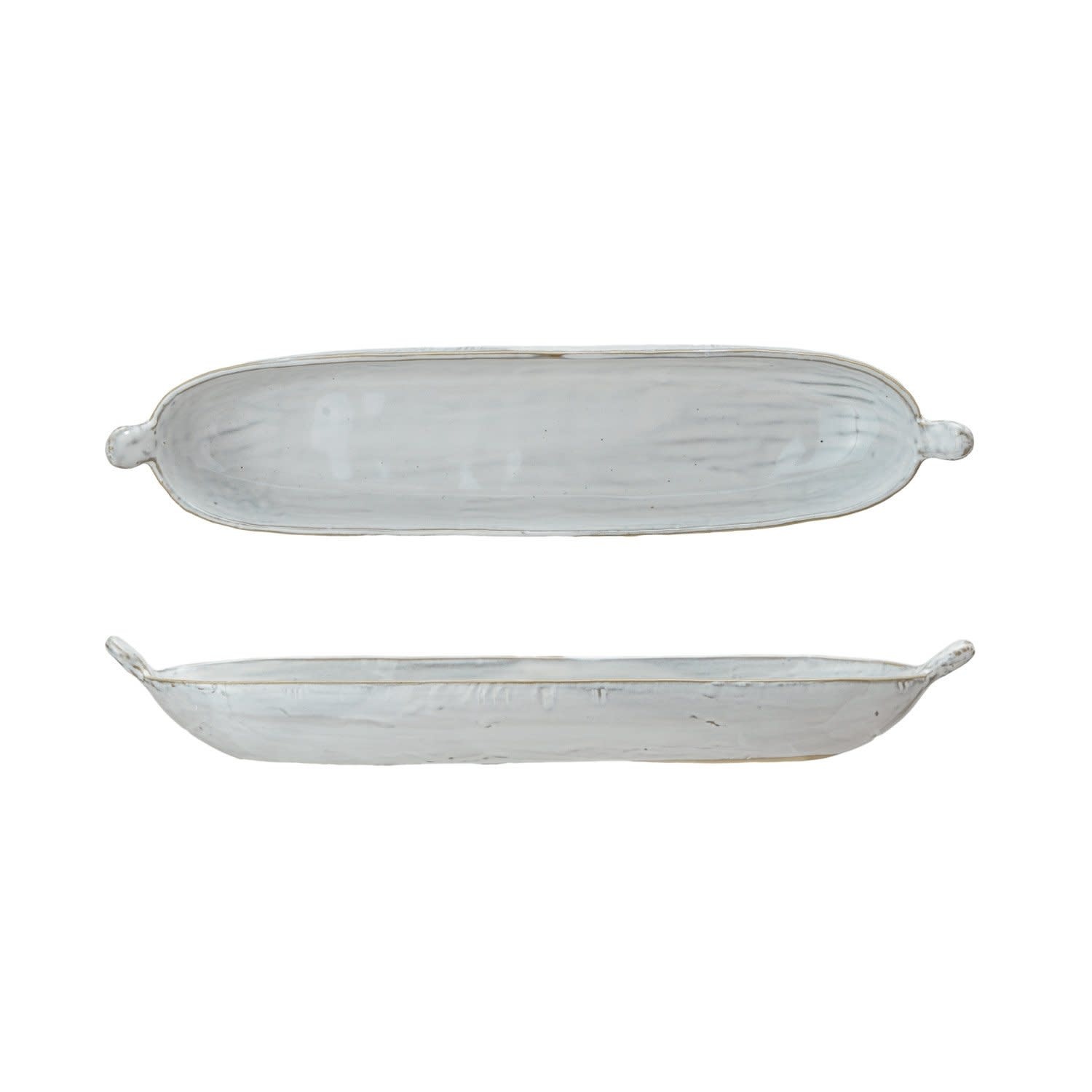 Stoneware Dish w/ Handles, 13 X 3 in.