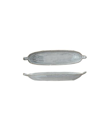 Stoneware Dish w/ Handles, 9"x 2"