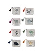 Assorted Zip Pouch w/ Saying & Tassel, 6"
