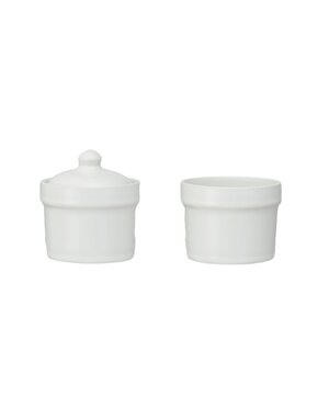 Stoneware Stackable Pinch Pots w/ Lid, 3"Rnd