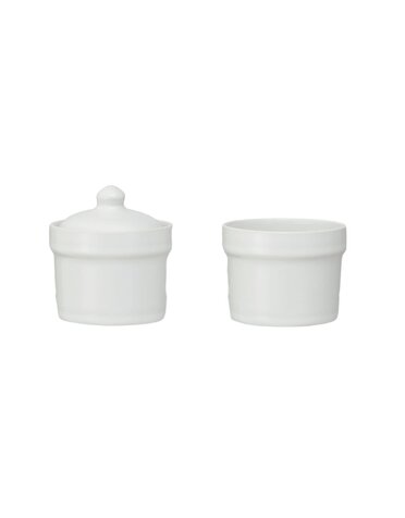 Stoneware Stackable Pinch Pots w/ Lid, 3"Rnd