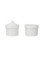 Stoneware Stackable Pinch Pots w/ Lid, 3"Rnd