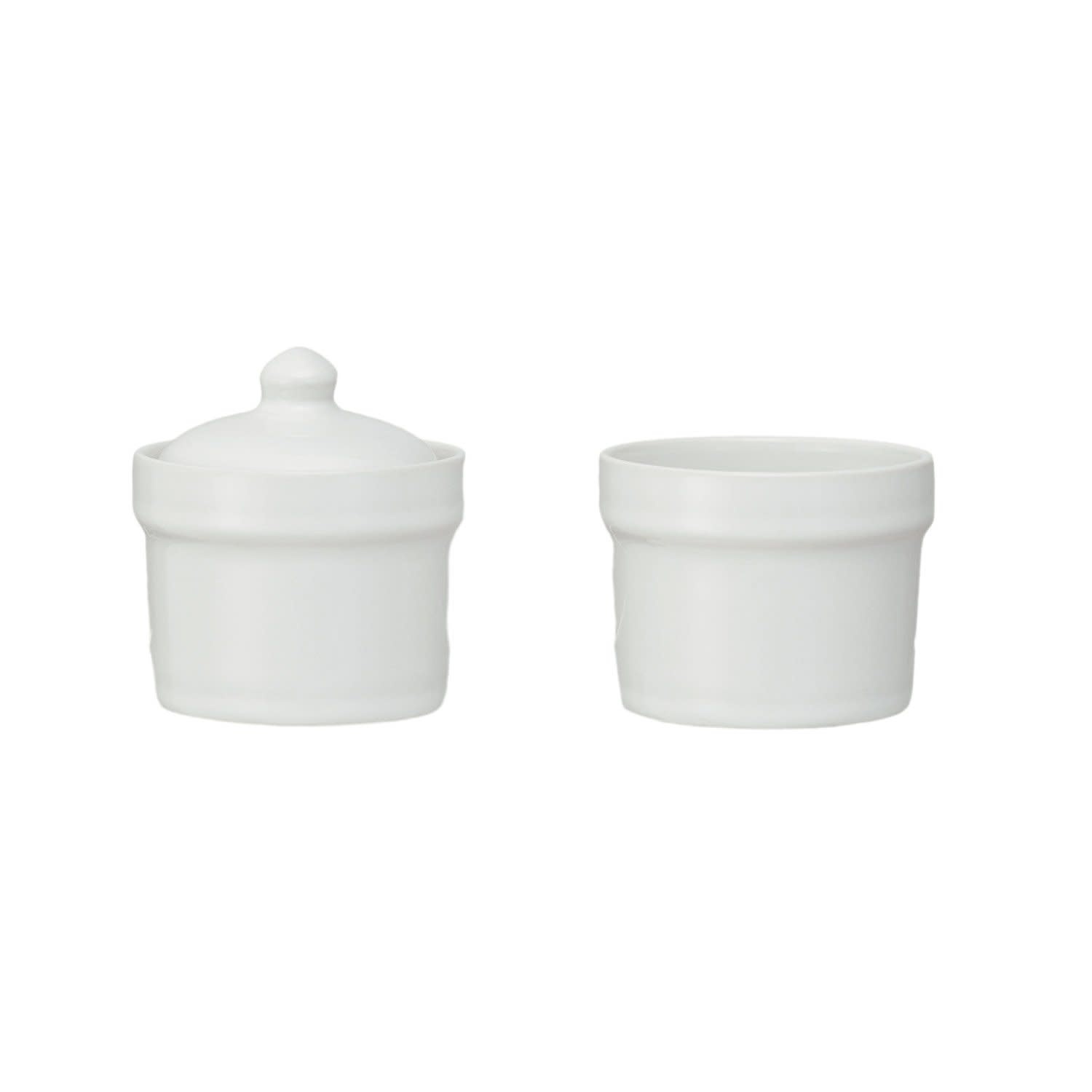 Stoneware Stackable Pinch Pots w/ Lid, 3"Rnd