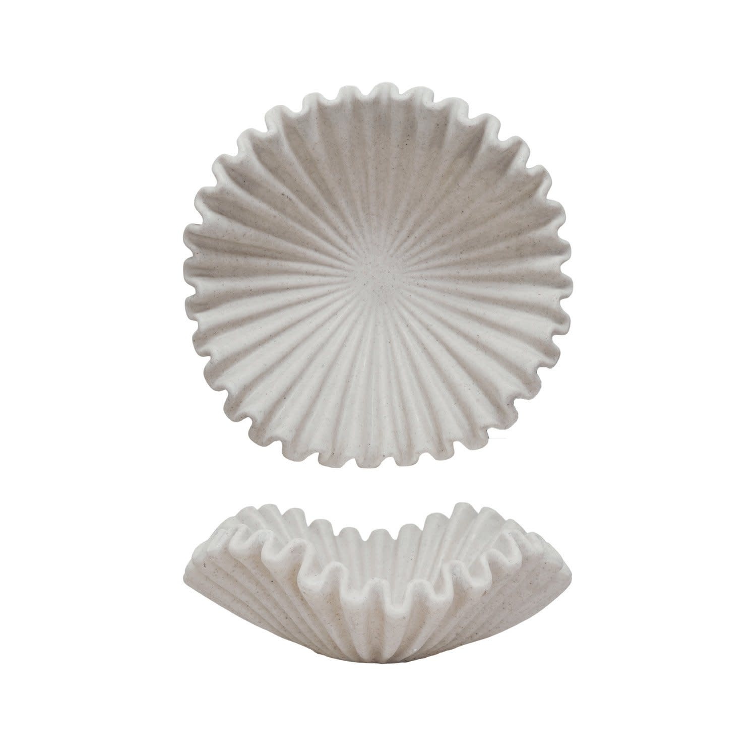 Ruffled Resin Bowl, 20"x 7"