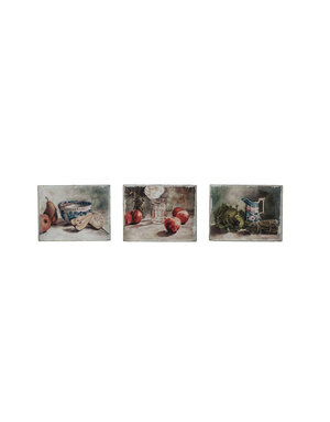 Assorted Canvas Wall Decor w/ Still Life, 14"x 11"