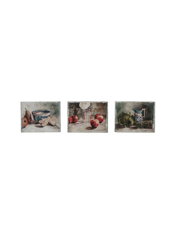 Assorted Canvas Wall Decor w/ Still Life, 14"x 11"