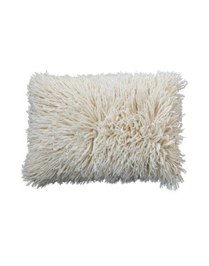 New Zealand Wool Shag Lumbar Pillow, 24"x 16"