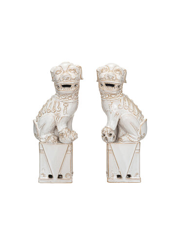 Vintage Foo Dog Decor/Bookend, Set of Two, 5 X 13 in.