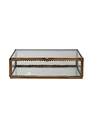 Brass & Glass Display Box w/ Scalloped Edges, 7"x 5"