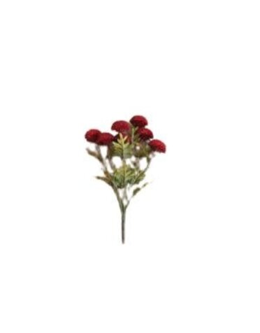Artificial Dahlias, Bundle of Seven, Red