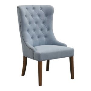 Rioni Wing Chair, Light Slate Blue, 25 X 44 X 28, Furniture Available for In-Store or Local Pickup