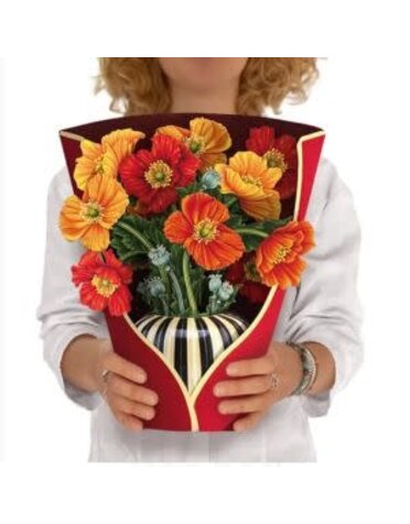 FreshCut Paper Pop-up Greeting Card, French Poppies