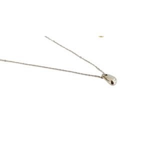 Mini Teardrop Pendant Necklace, Silver