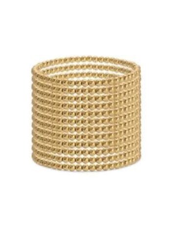 Splendid Iris Stretch Bead Bracelet, 4mm, Gold, Priced individually