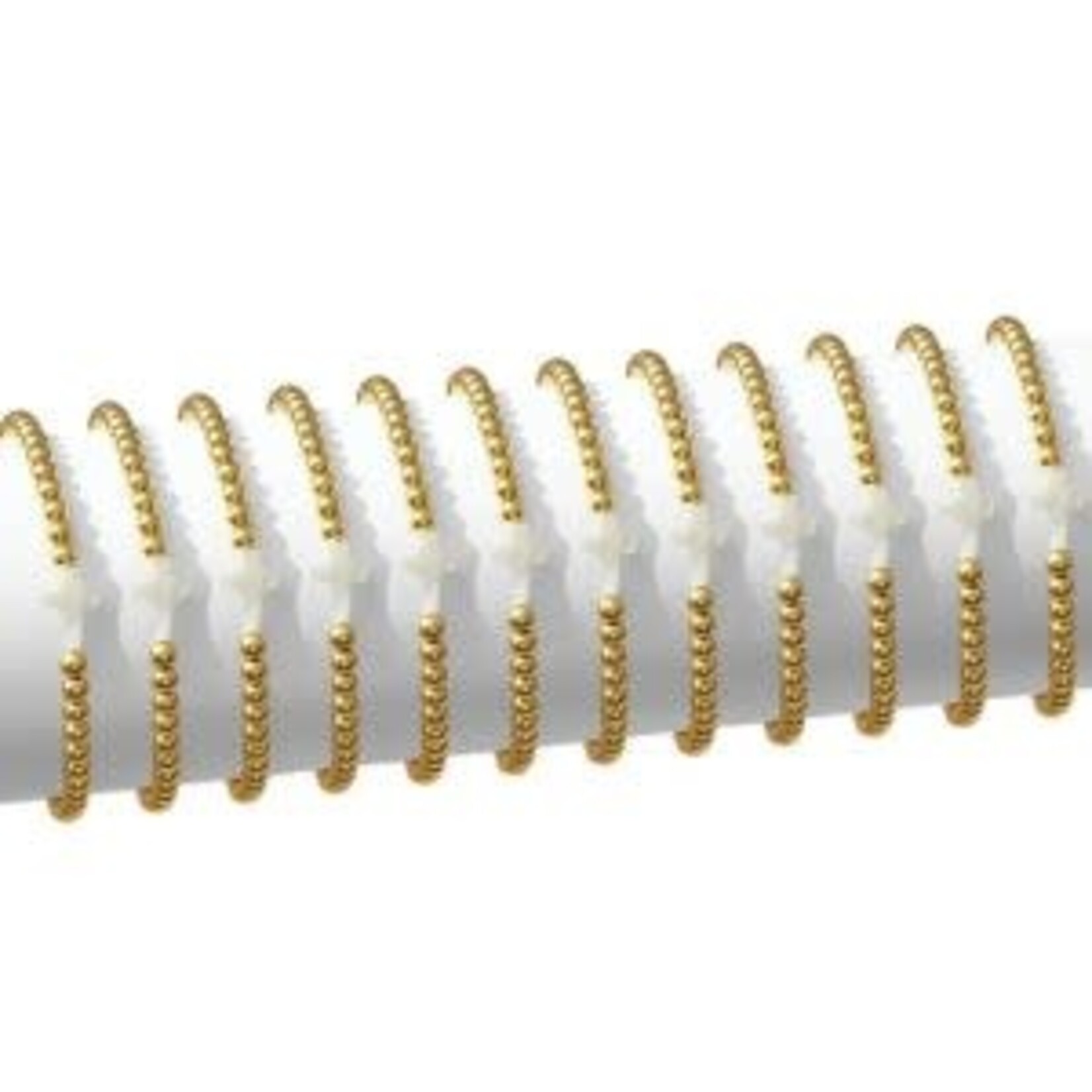 Splendid Iris Stretch Bead & Shell Cross Bracelet, 4mm, Gold, Priced individually