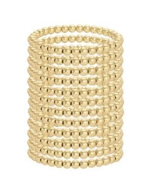 Splendid Iris Stretch Bead Bracelet, 6mm, Gold, Priced individually
