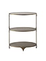 Oval Metal 3-Tier Shelf, Antique Gold, 24 x 14 x 31, Available for Local Delivery or Pick Up