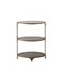 Oval Metal 3-Tier Shelf, Antique Gold, 24 x 14 x 31, Available for Local Delivery or Pick Up