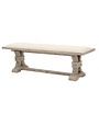 Devon Dining Bench, Stone Linen and Natural Gray Acacia, 63 X 15.5 X 18.5, Furniture Available for Local Delivery or Pick Up