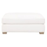 Dean Boucle Ottoman, Snow, 45 X 32 X 19.5