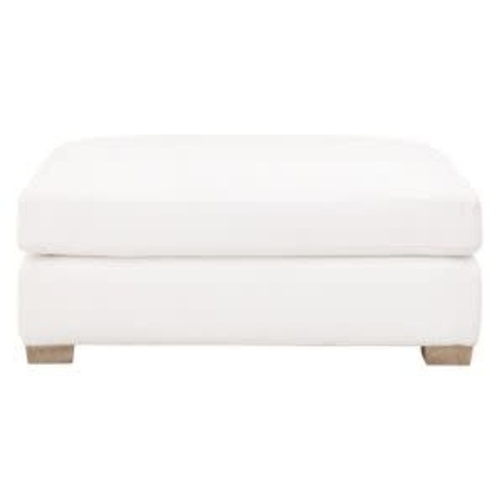 Dean Boucle Ottoman, Snow, 45 X 32 X 19.5