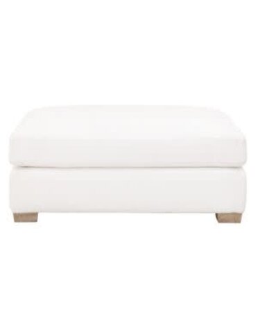 Dean Boucle Ottoman, Snow, 45 X 32 X 19.5, Furniture Available for Local Delivery or Pick Up