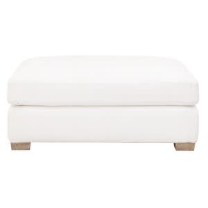Dean Boucle Ottoman, Snow, 45 X 32 X 19.5, Furniture Available for Local Delivery or Pick Up
