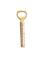 Brass Bottle Opener with Bamboo Wrapped Handle, 6"