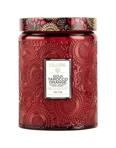 Voluspa Goji & Tarocco Orange Large Glass Jar Candle, 18 oz.