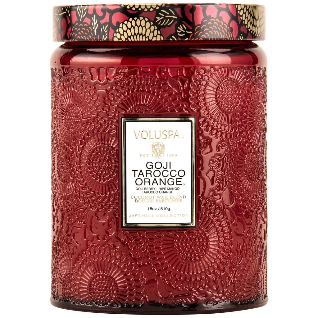 Voluspa Goji & Tarocco Orange Large Glass Jar Candle, 18 oz.