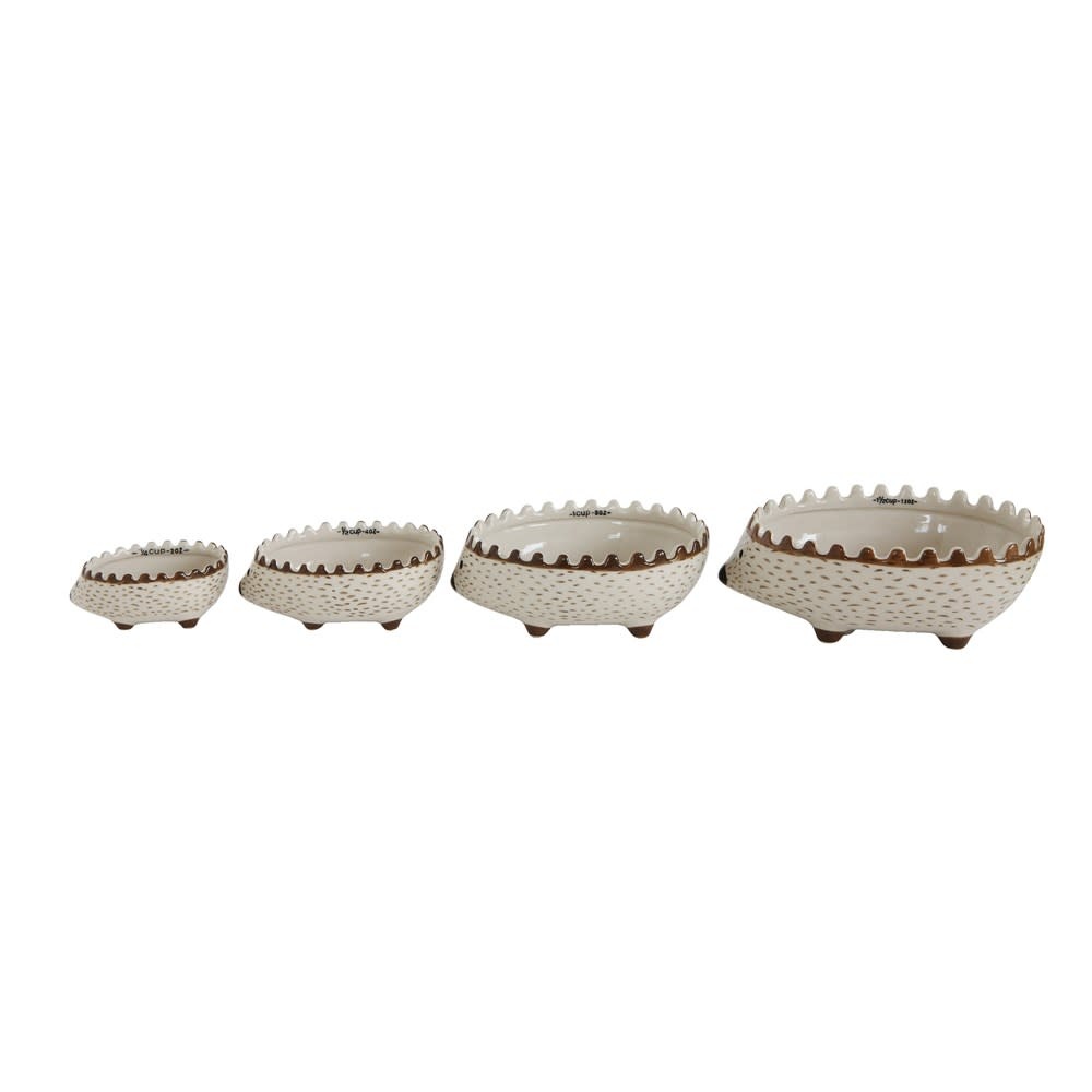 Hand-Painted Hedgehog Measuring Cups