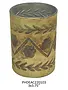 Antique Olive Etched Candle Holder 3.1 x 3.7