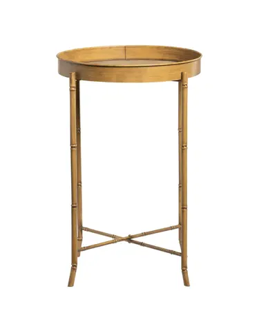 Faux Metal Bamboo Tea Table 16.5 x 24.4 Available for Local Pickup or Delivery