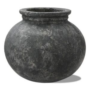 Tag Villa Rustic Decorative Vase, Charcoal, 9 in.
