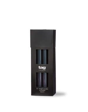 Tag Unscented Straight Candle, Black, 10 in., Priced Individually