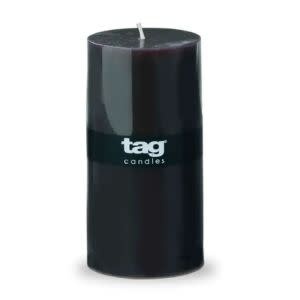 Tag Unscented 3X6 Pillar Paraffin Wax Candle, Black