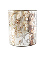 Etched Recycled Mercury Glass Tealight/Votive Holder, 3"