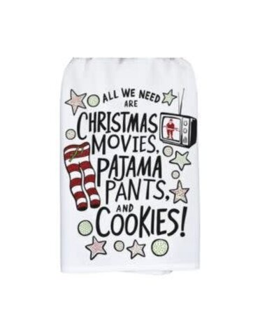 Primitives by Kathy Christmas Movies Pajama Pants Kitchen Towel