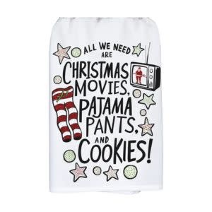 Primitives by Kathy Christmas Movies Pajama Pants Kitchen Towel