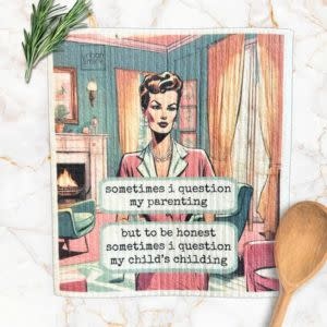Urban Smirk Swedish Dishcloth, Question My Parenting