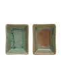 Stoneware Dish with Opal Reactive Glaze, Assorted, 4x3 priced individually
