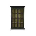 Ebony Library Cabinet Black, 55 x 19 x 91