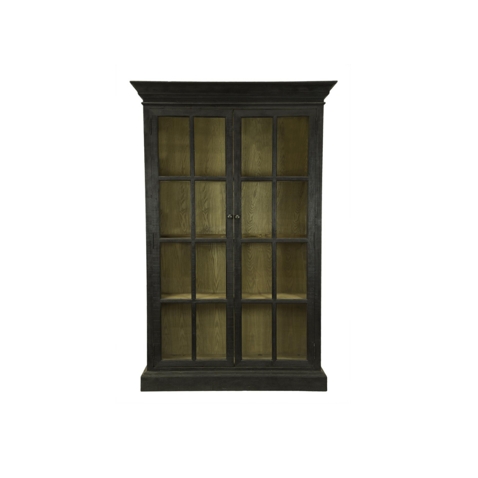 Ebony Library Cabinet Black, 55 x 19 x 91