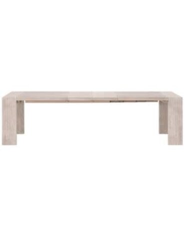Tropea Extension Acacia Dining Table, Natural Gray, 82-113.5 X 42 X 30, Furniture Available for Local Delivery or Pick Up