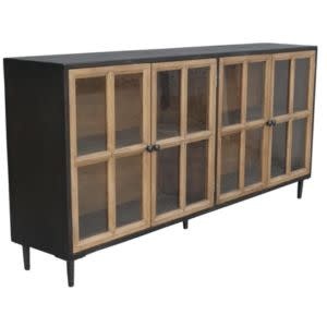 Camden Long Cabinet, Espresso and Natural, 83 X 40 X 18, Furniture Available for Local Delivery or Pick Up