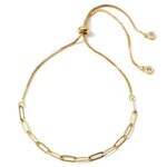 Splendid Iris Link Chain Pulley Bracelet, Gold