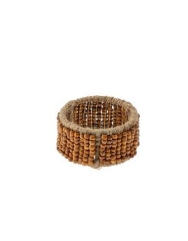 Soledad Beaded Napkin Ring, Natural