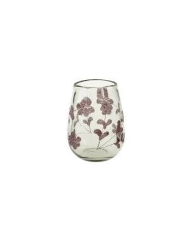 Rosalie Etched Vase, Lilac, Small